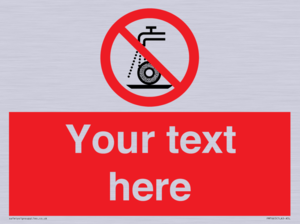 Custom prohibition Do not use for wet grinding